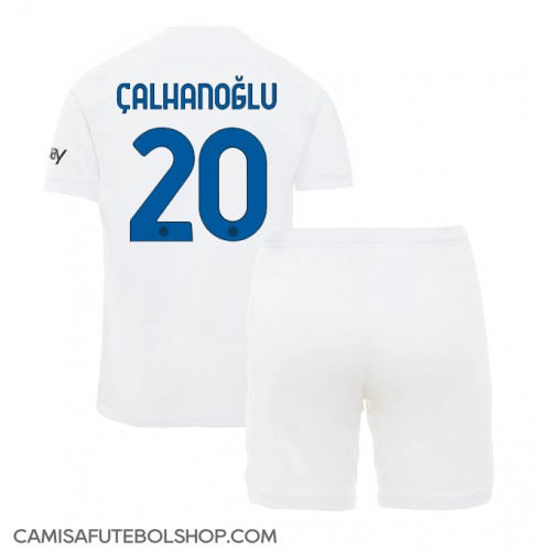 Camisa de time de futebol Inter Milan Hakan Calhanoglu #20 Replicas 2º Equipamento Infantil 2023-24 Manga Curta (+ Calças curtas)